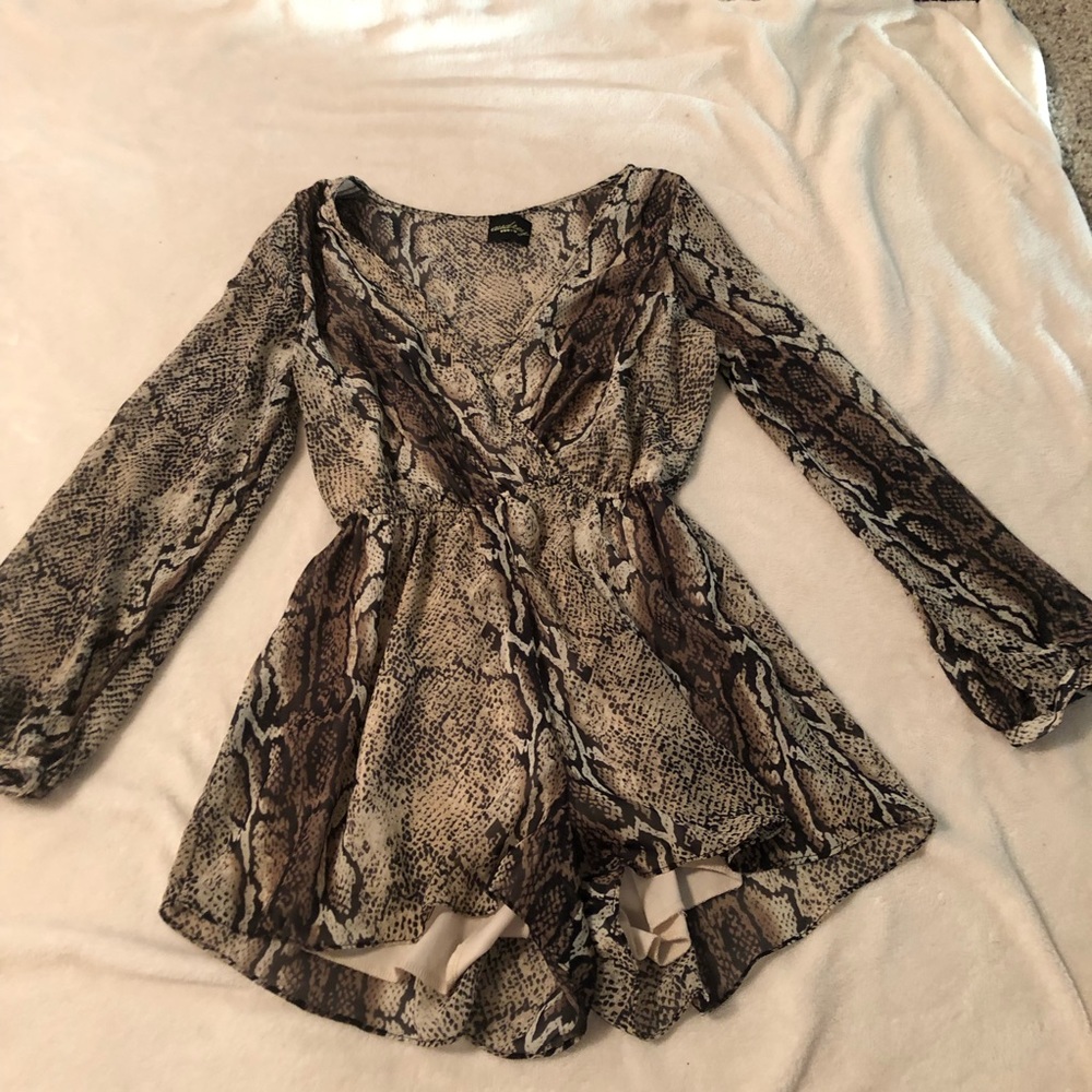 Snake Skin Patterned Romper